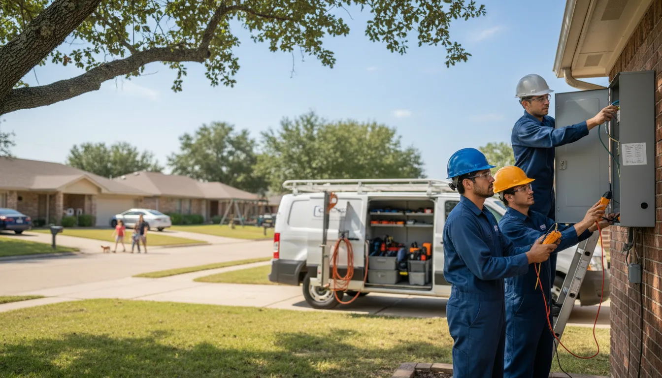 Certified electrician providing emergency electrical services in Tynan, TX